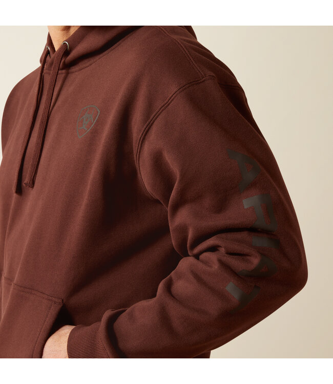 10065839 Ariat Logo Hood Deep Mahogany