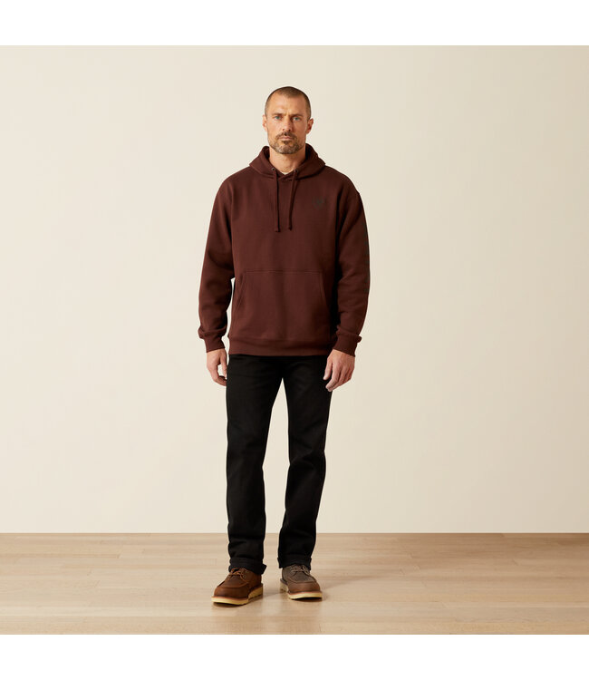 10065839 Ariat Logo Hood Deep Mahogany