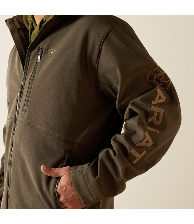 10062584 Logo Softshell Jacket Earth Green