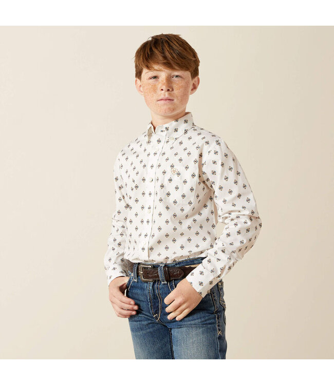 10065987 Boys Thell LS White