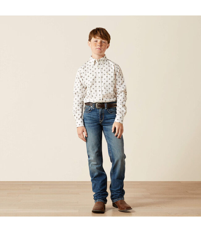 10065987 Boys Thell LS White