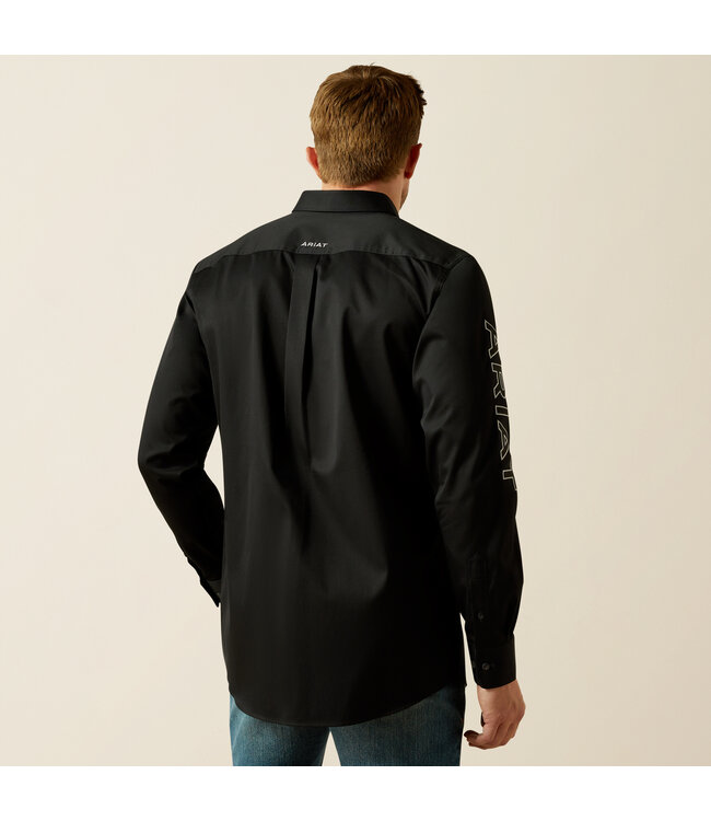 10062659 Team Logo Twill LS Black/Grey