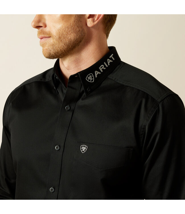 10062659 Team Logo Twill LS Black/Grey