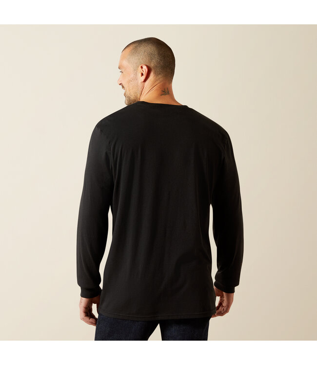 10062415 Clean Stripe LS Tee Black