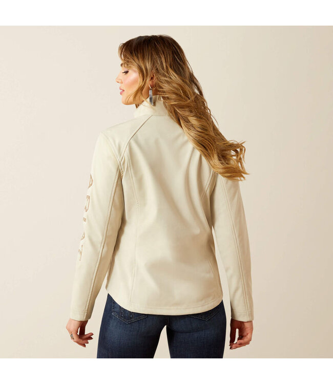 10062306 Ariat Logo Softshell Jacket Oyster Grey