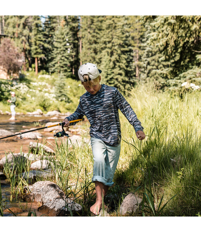 YOUTH PERFORMANCE HOODIE TIGER STRIPE CAMO WETLAND