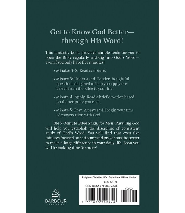 The 5-Minute Bible Study For Men: Pursuing God