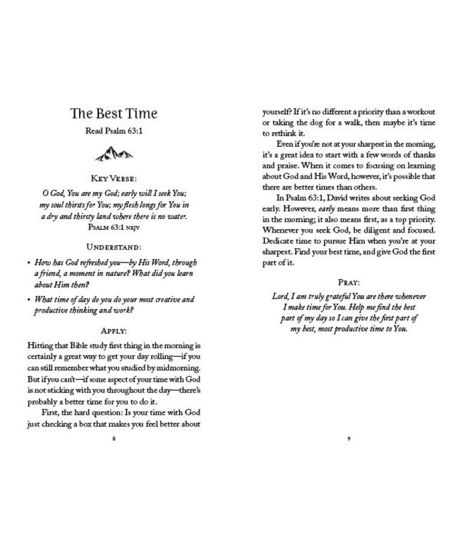 The 5-Minute Bible Study For Men: Pursuing God