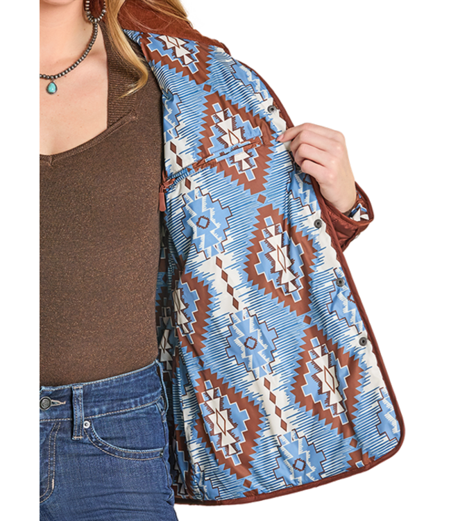 DW92C06857 Quilted Riding Jacket Brown