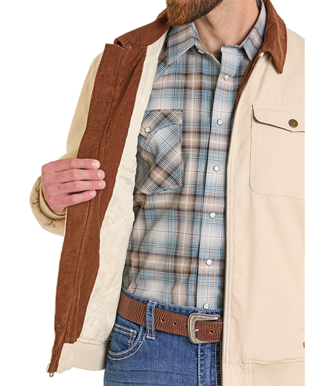 DM92C06168 Bomber Washed Jacket Natural