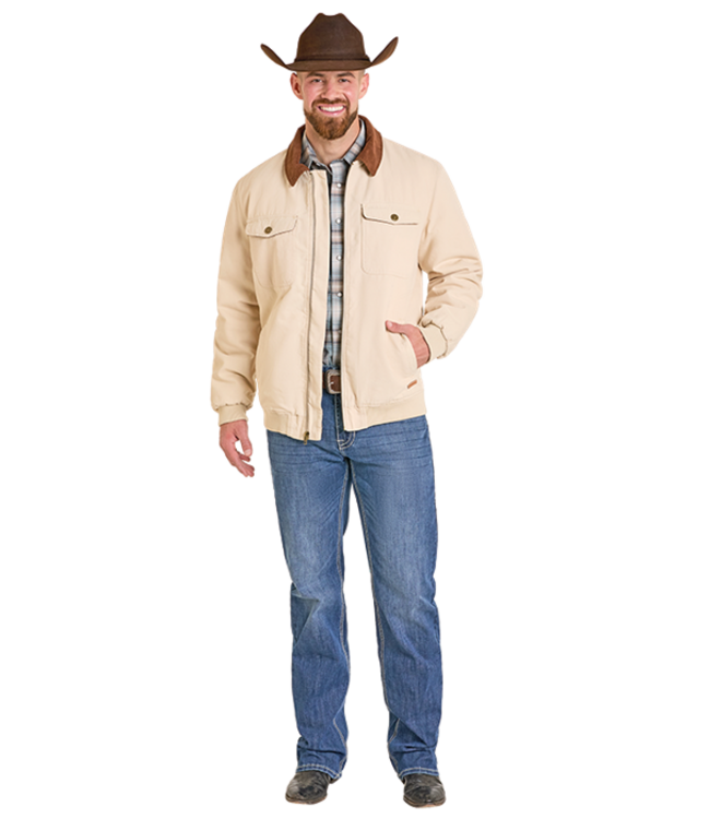 DM92C06168 Bomber Washed Jacket Natural