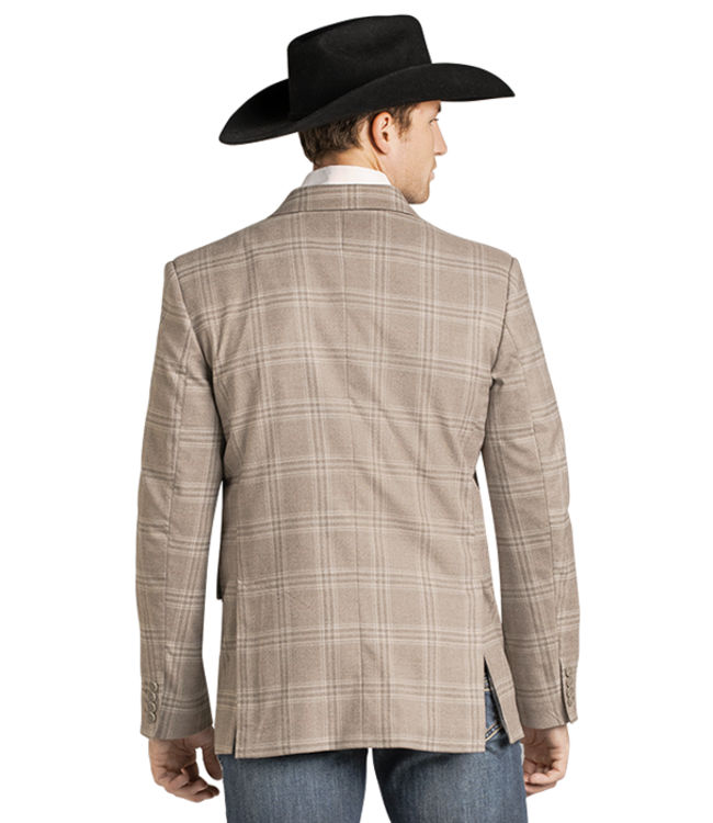 BM96C07381 Taupe Plaid Sports Coat