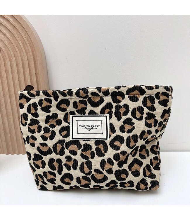 Leopard Large Capacity Makeup Bag