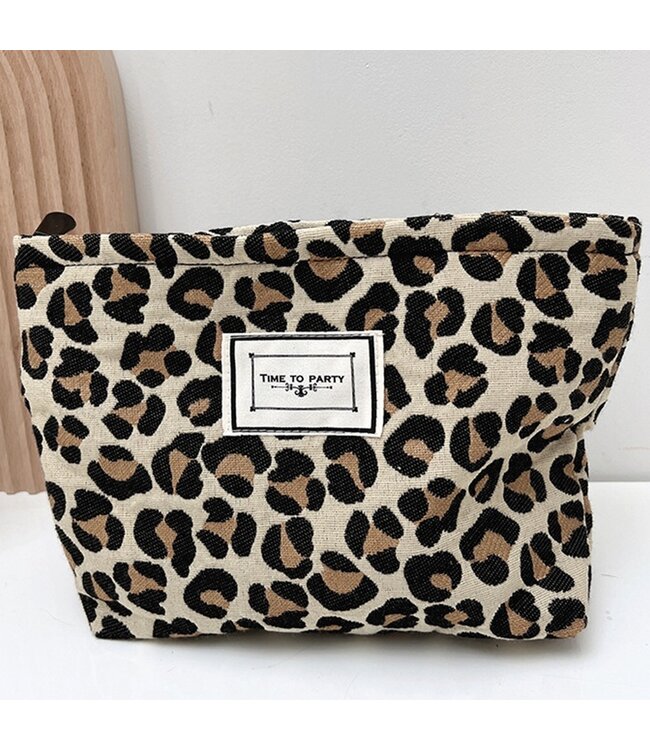 Leopard Large Capacity Makeup Bag