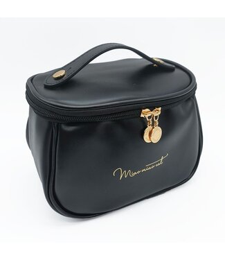 Accity Letter Graphic Pu Makeup Bag