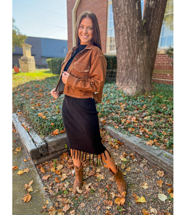 10063166 WMS Cropped Denim Jacket