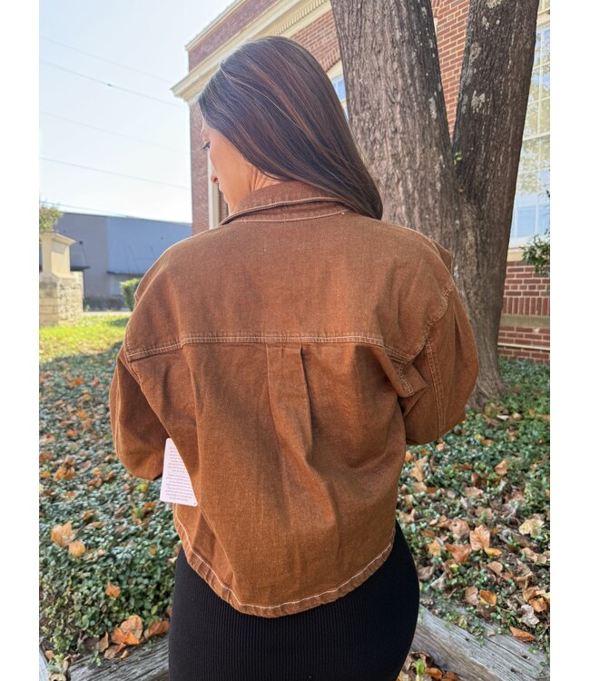 10063166 WMS Cropped Denim Jacket