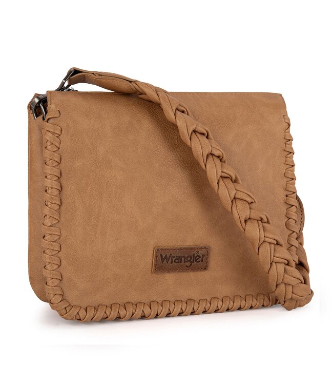 Crossbody Bag Wrangler Whipstitch Light Brown WG183-8312LBR