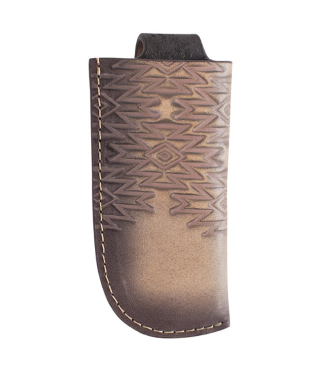 RED DIRT HAT CO KNIFE SHEATH TAN AZTEC DESIGN