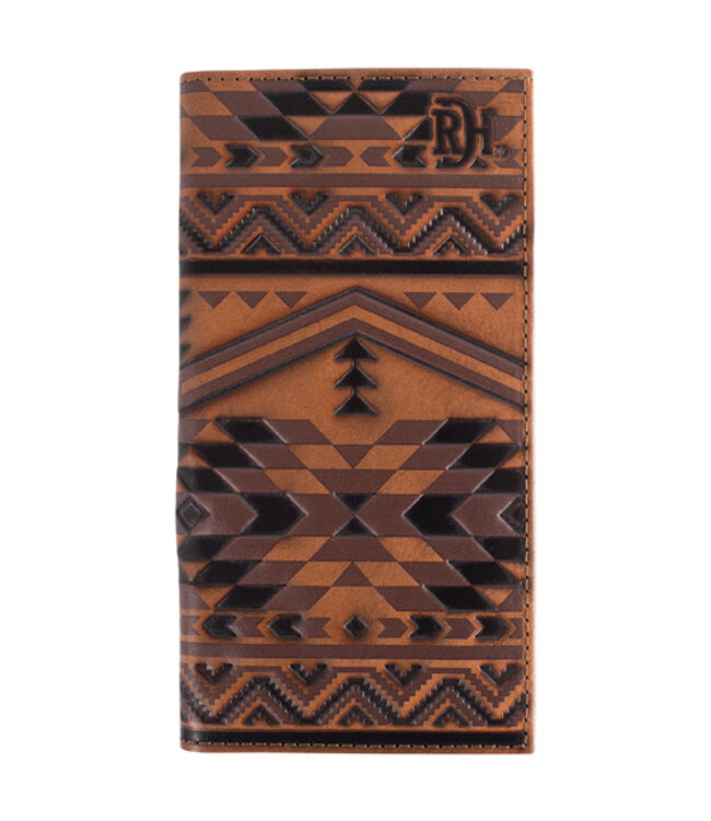 RED DIRT HAT CO MENS RODEO WALLET BROWN SOUTHWESTERN DESIGN