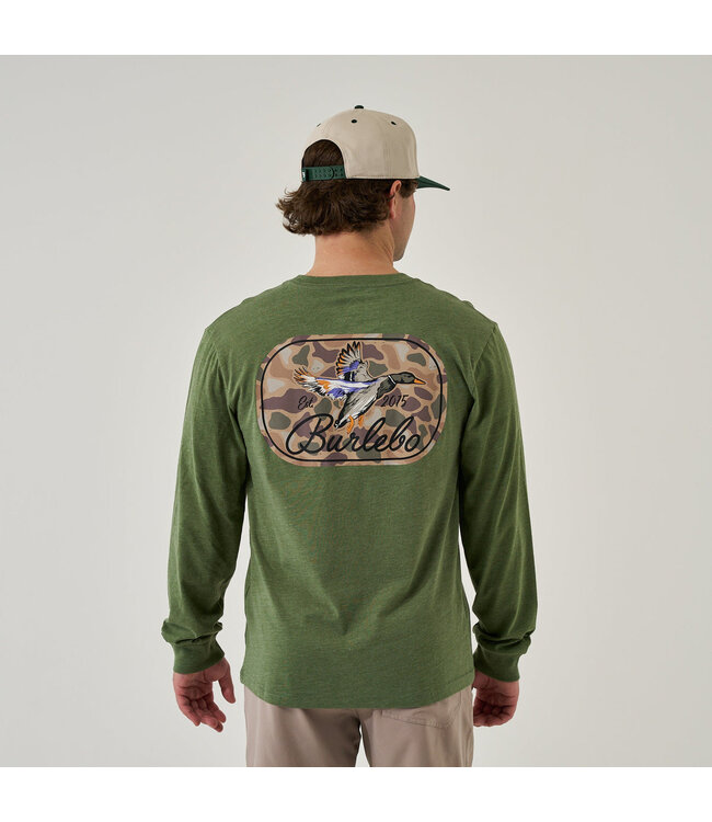 Ducks Flying In Olive Long Sleeve Tee