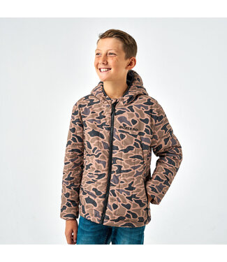 Burlebo Youth Puffer Jacket Gauge Camo