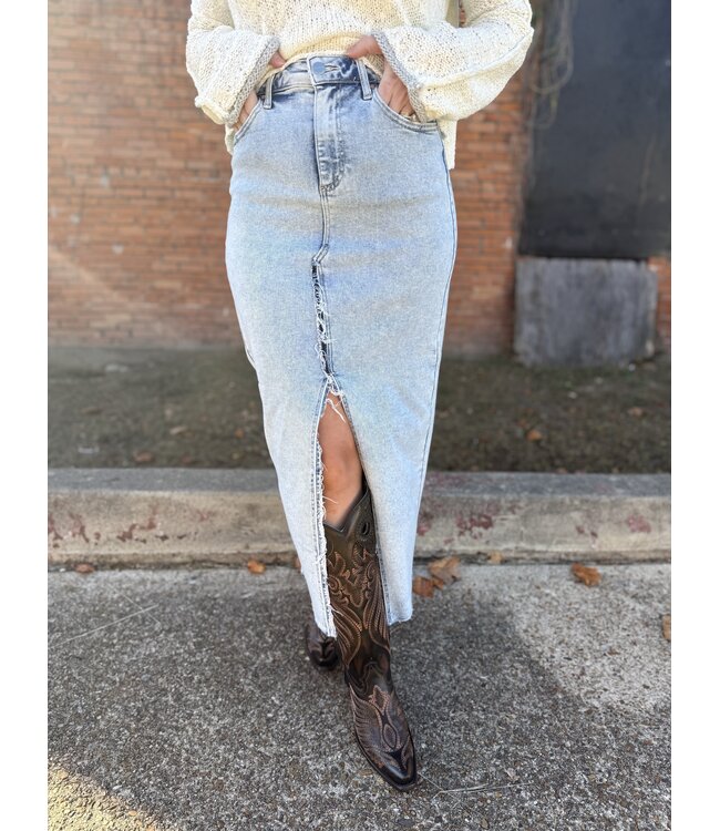 High Rise Crossover Maxi Skirt RDS6198