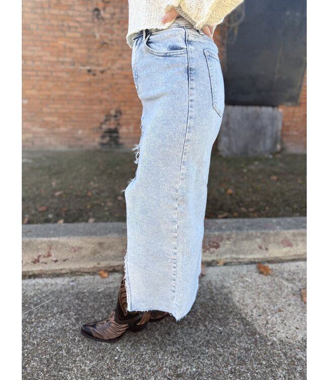 High Rise Crossover Maxi Skirt RDS6198