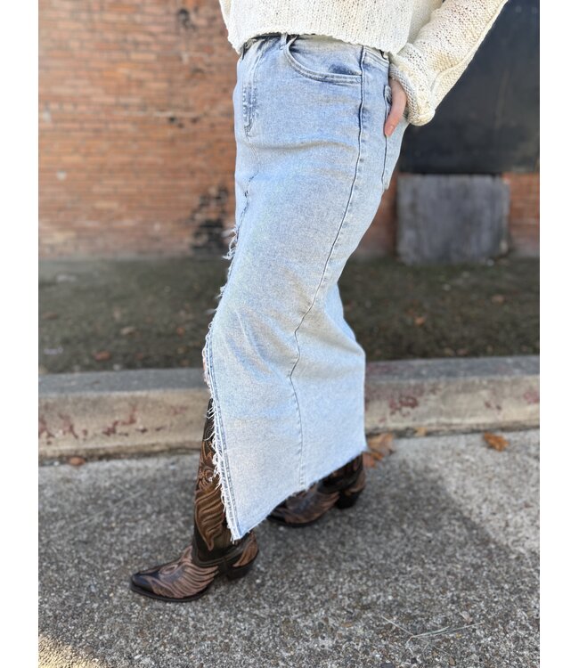 High Rise Crossover Maxi Skirt RDS6198