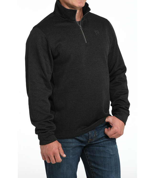 MWK1080019 BLK 1/4 Zip Sweater