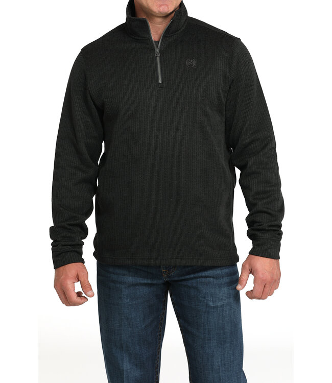 MWK1080019 BLK 1/4 Zip Sweater