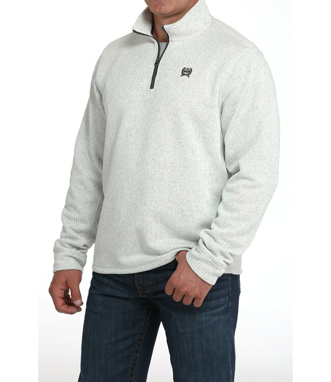 MWK1080018 GRY 1/4 Zip Sweater