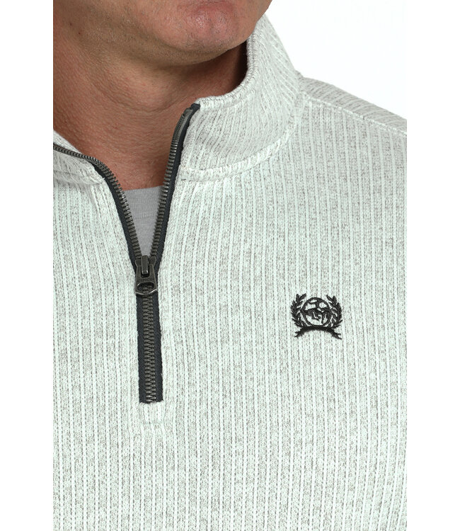 MWK1080018 GRY 1/4 Zip Sweater