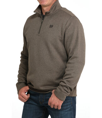 cinch MWK1080017 BRN 1/4 Zip Sweater