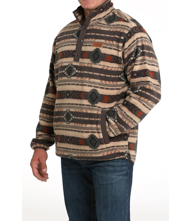 MWK1514027 BRN Fleece Pullover
