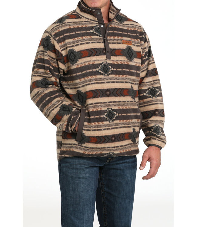 MWK1514027 BRN Fleece Pullover
