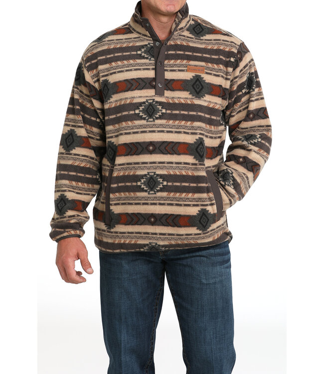 MWK1514027 BRN Fleece Pullover