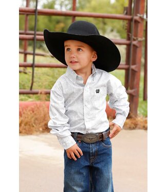 cinch MTW7061393 Boys Toddler LS White