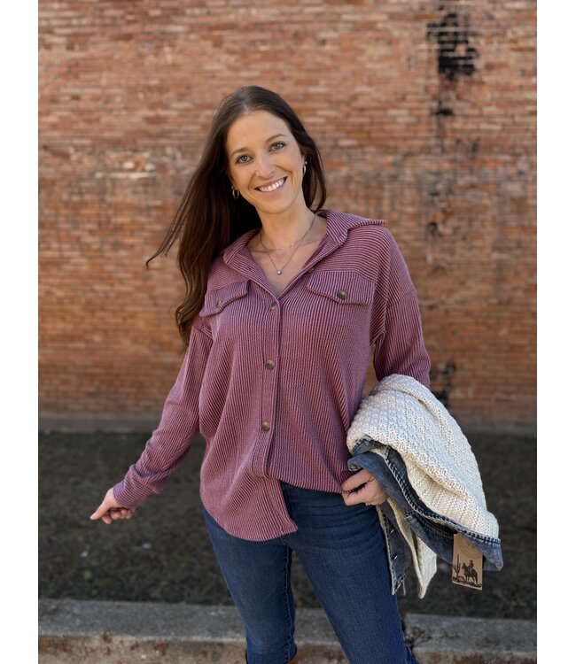 The Marsala Button Down T4806