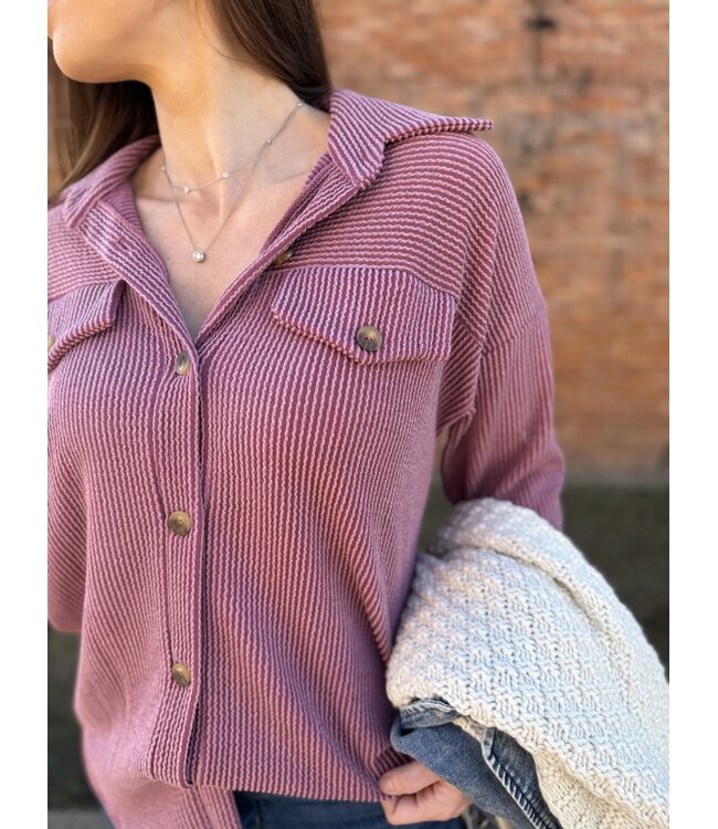 The Marsala Button Down T4806