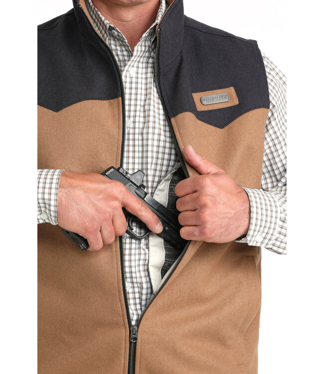 MWV1543014 BRN CC Blanket Vest