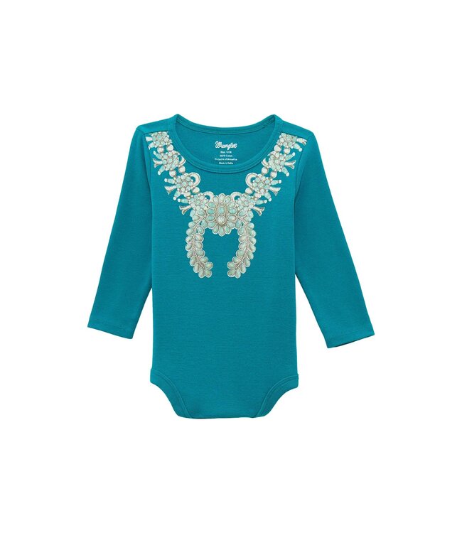 1123719320 Baby Girl Squash Onsie Green