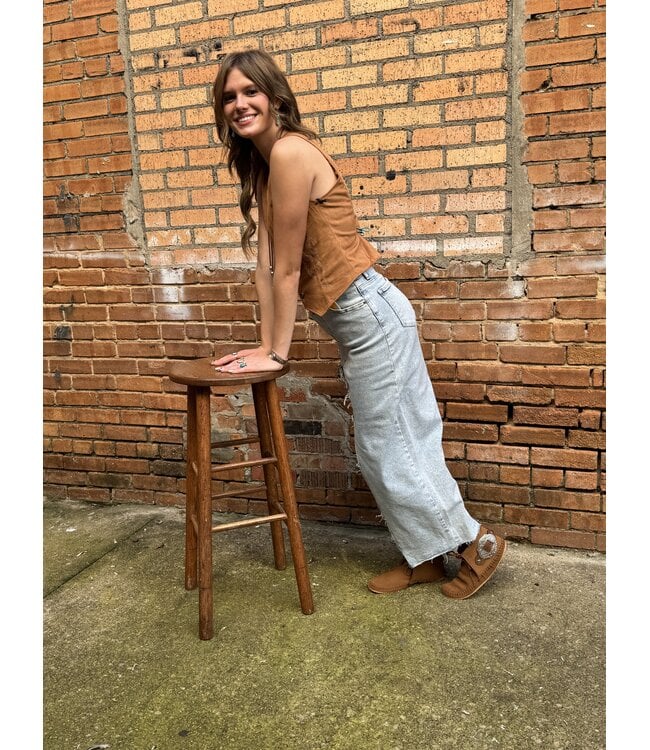 BW98C07762 Microsuede Vest Camel