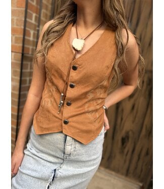 Panhandle Slim BW98C07762 Microsuede Vest Camel