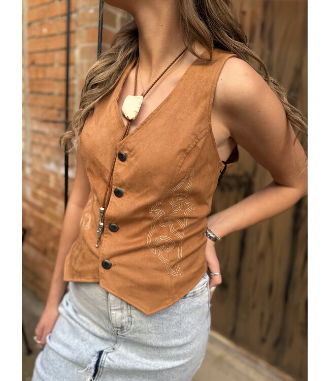 BW98C07762 Microsuede Vest Camel