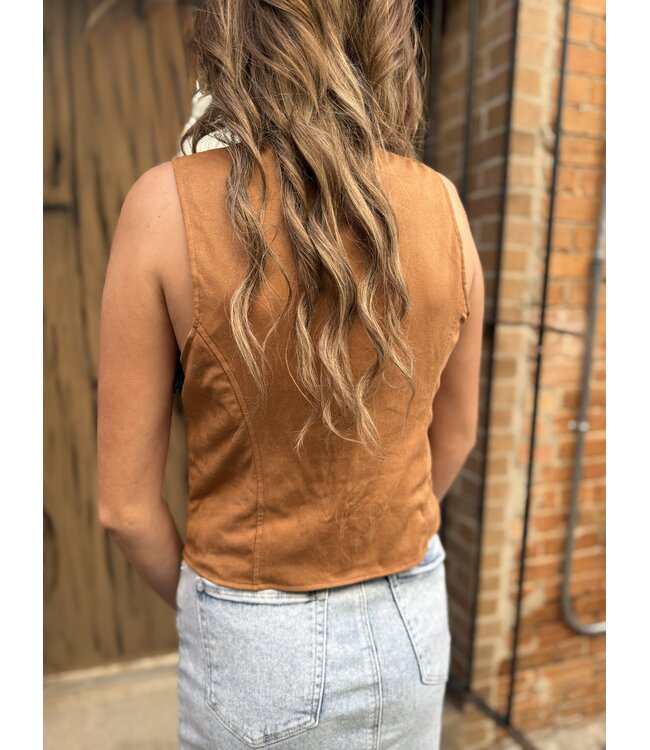 BW98C07762 Microsuede Vest Camel