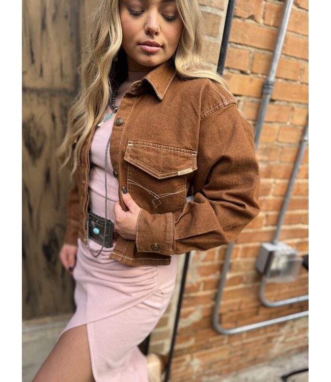 10063166 WMS Cropped Denim Jacket