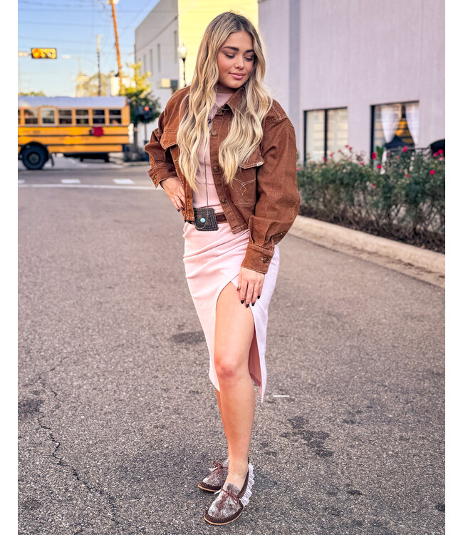 10063166 WMS Cropped Denim Jacket