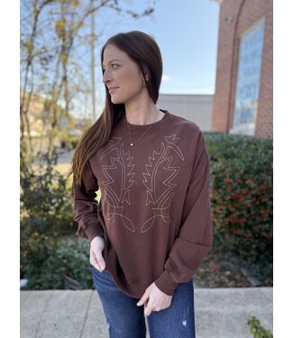 Panhandle Slim BW91T07780 Ladies Sweatshirt Brown