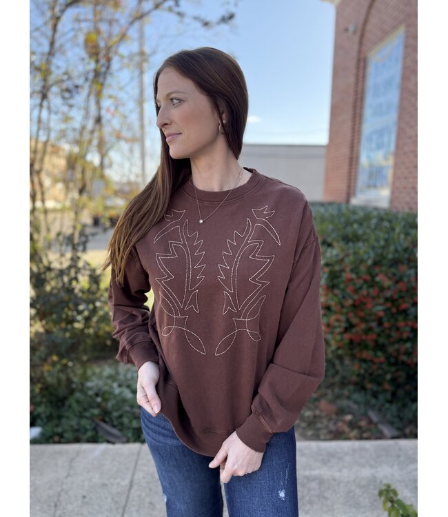 BW91T07780 Ladies Sweatshirt Brown